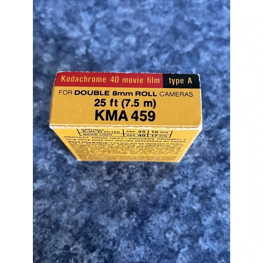 Vintage Kodachrome 40 Movie Film Double 8mm 25ft Roll 02/1979 Kodak Unopened 459